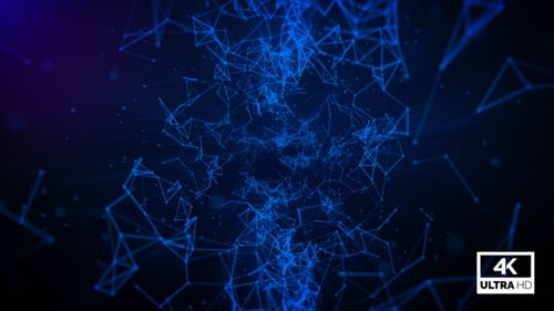 Blue Technology Plexus Background