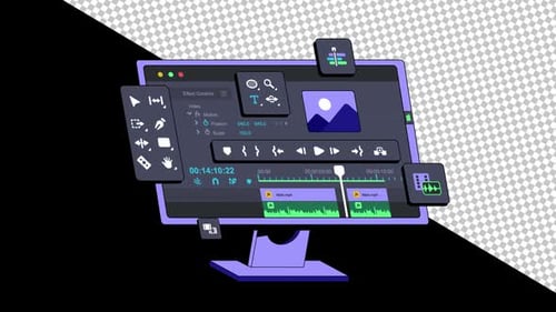 Video Editor Program Is Displayed Computer Application 1080p