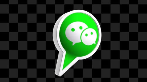 3D Animated Social Media Icon Pin Reveals