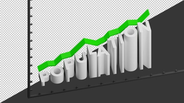 Dynamic 3D Population Graph Growth Animation, Elements Motion Graphics ...