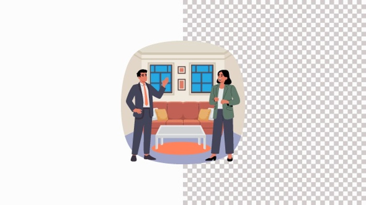Living Room Overview Animation Alpha Channel, Elements Motion Graphics ...