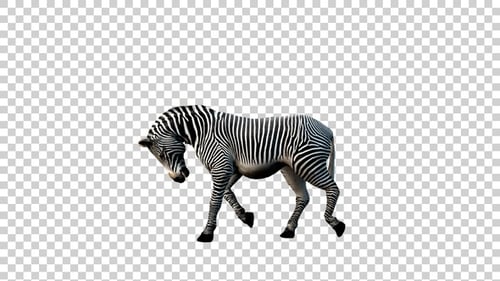 Zebra Walk Back Side View