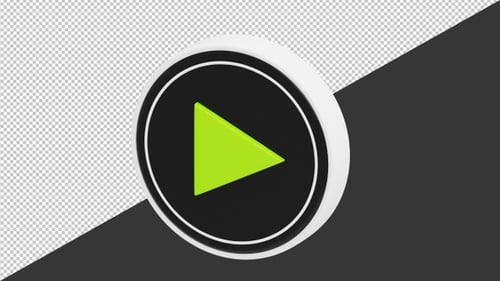 Bouton de lecture et de pause 3D | Alpha Channel