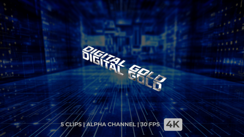 Digital Gold Text Animation