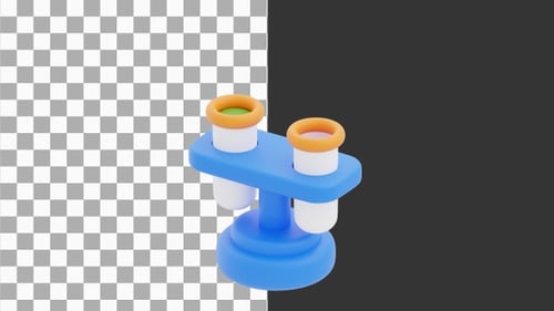 3D Animation of Glass Test Tube for Precision Lab Work | Alpha Channel