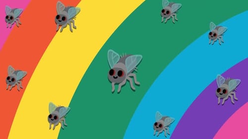 Animated Rainbow Shape Wipe Transition