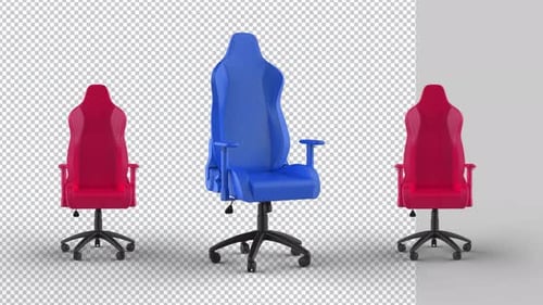 3D Animated Rotating Gaming Chair Product Showcase