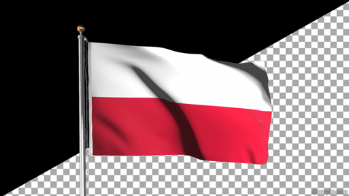 Poland Flag Waving Animation