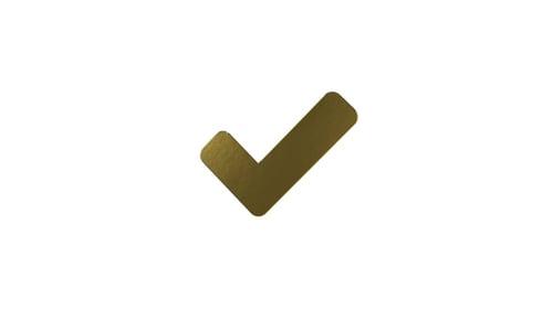 Animated 3D Golden Checkmark Icon Spin