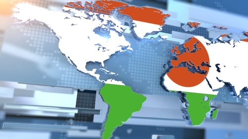 Digital Global World Map Network Reveal Opener