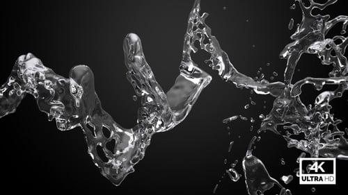 Dynamic Water Splash Element with Alpha Channel