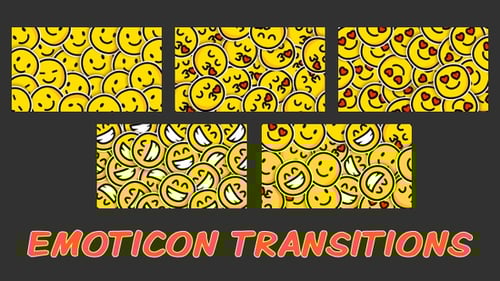 Cartoon Emoji Transitions Pack with Alpha Channel