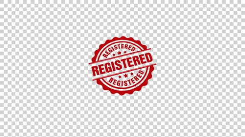 Registrierter Gummistempel Alpha