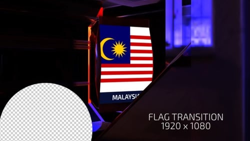 Futuristic 3D Country Flag Reveal Animation