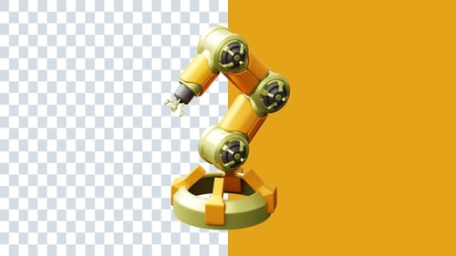 Robot Arm 3D Animations | Alpha Channel