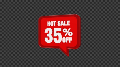 Hot Sale 35 Percent Off Discount Badge