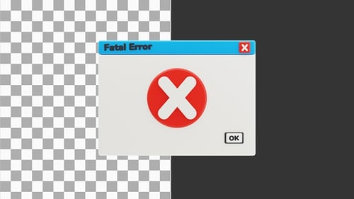 3D Animation of Error | Alpha Channel