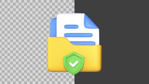 3D Animated Folder Protection Icon
