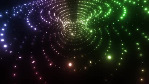 4 K farbige Neonpunkte Loop 1