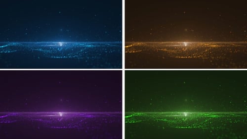 Animated Particle Wave Loop Background