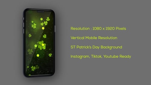 St Patrick's Day Background 5 - Vertical Video