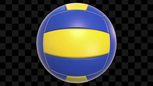 Seamlessly Rotating 3D Volleyball Animation Loop