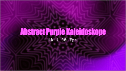 Abstract Geometric Purple Kaleidoscope Expanding Background Loop
