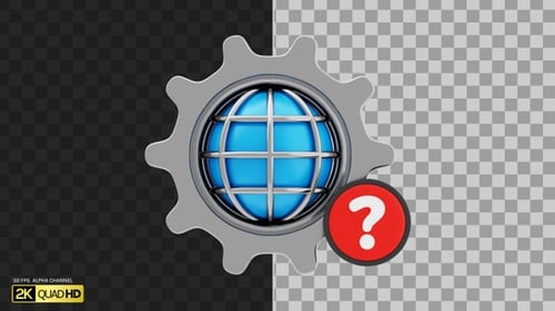3D Global Solution Gear | Alpha Channel