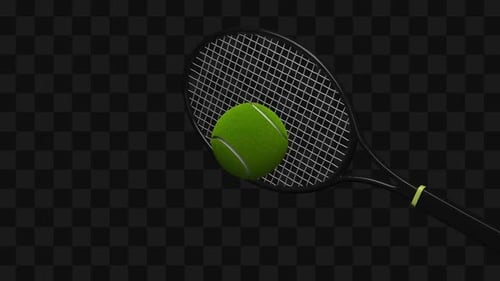 Tennis Transition on Transparent Alpha Channel