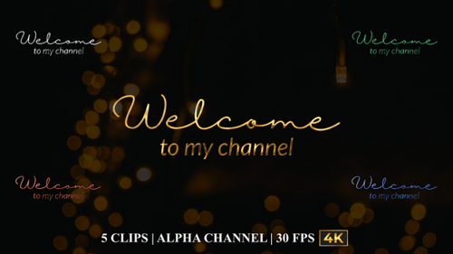 Animación de texto de bienvenida a mi canal