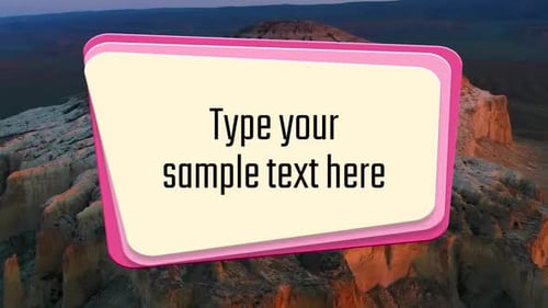 Elegant Rounded Rectangle Lower Third White Pink | UHD | 60fps