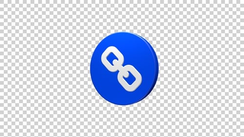 Link Icon Rotating Blue
