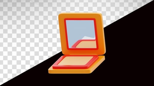 Modern 3D Animated Object Revealing a Vertical Screen