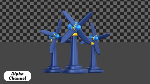 3D-Animation für erneuerbare Windenergieanlagen | Alpha Channel