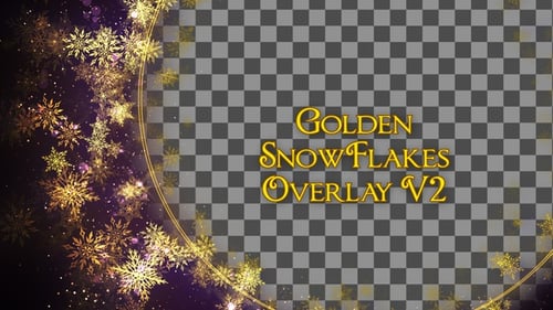 Golden Snowflakes Overlay V2