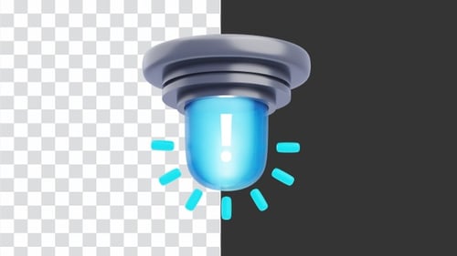 Animação 3D da sirene | Alpha Channel