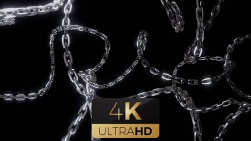 Swirling Metallic Chains Loop Background