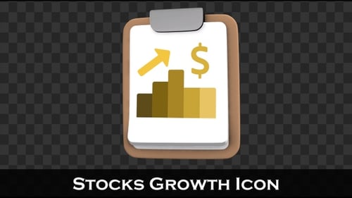 Animated 3D Business Report with Financial Growth Chart