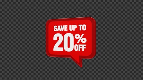 Save Up To Percentage Off Red Speech Bubble Discount Tag
