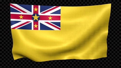 Winkende Flagge Niue