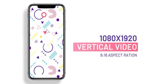 Memphis style looping geometric background pattern