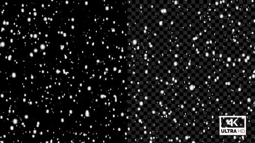 Realistic Falling Snow Particles Overlay