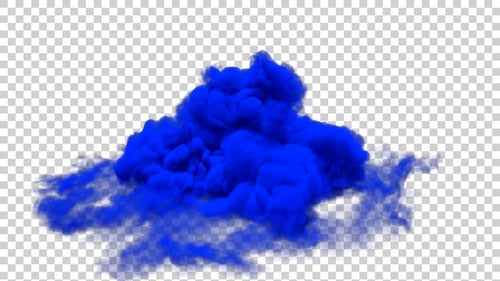 Fluid Blue Smoke Burst Transition Effect
