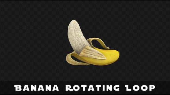 Banana Rotating Loop, Backgrounds Motion Graphics ft. banana & fruit ...