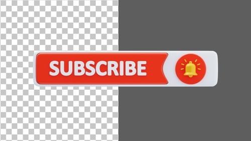 3D YouTube Subscribe Button | Alpha Channel