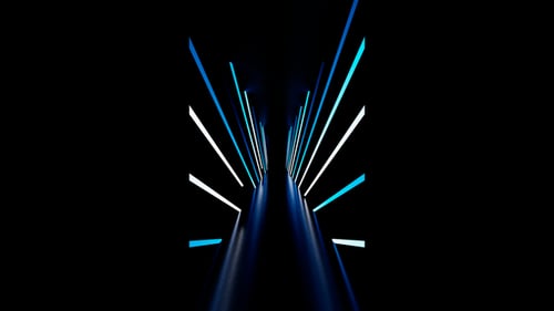 Vertical video blue and white lines flow down loop animation background