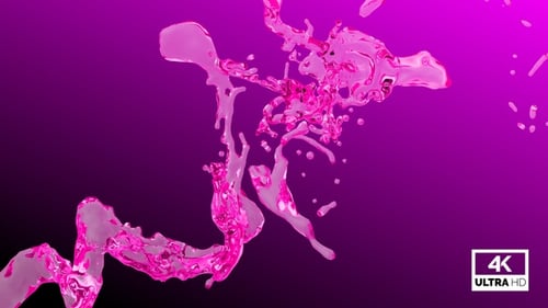 Dynamic Pink Fluid Liquid Splash Effect Animation