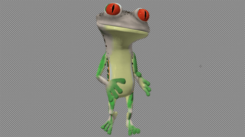 Toon Humanoid Frog Cool Walk