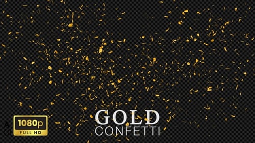 Dynamic Golden Confetti Burst and Fall Overlay