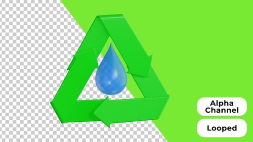 3D Animated Water Purification | Bio Energy | Alpha Channel